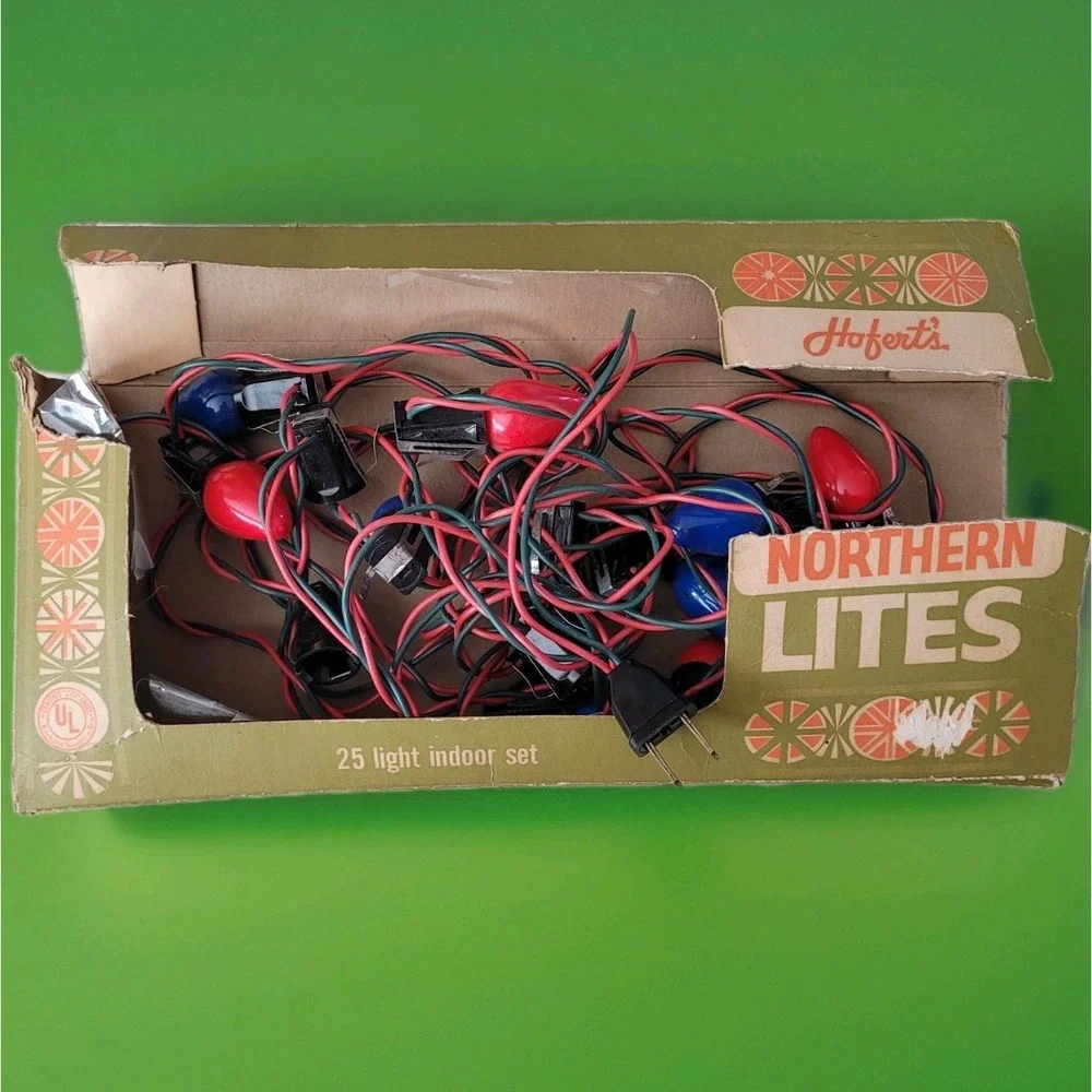 Vintage Hofert's Northern Lites Indoor‎ Christmas Tree Lights Decorations *Read